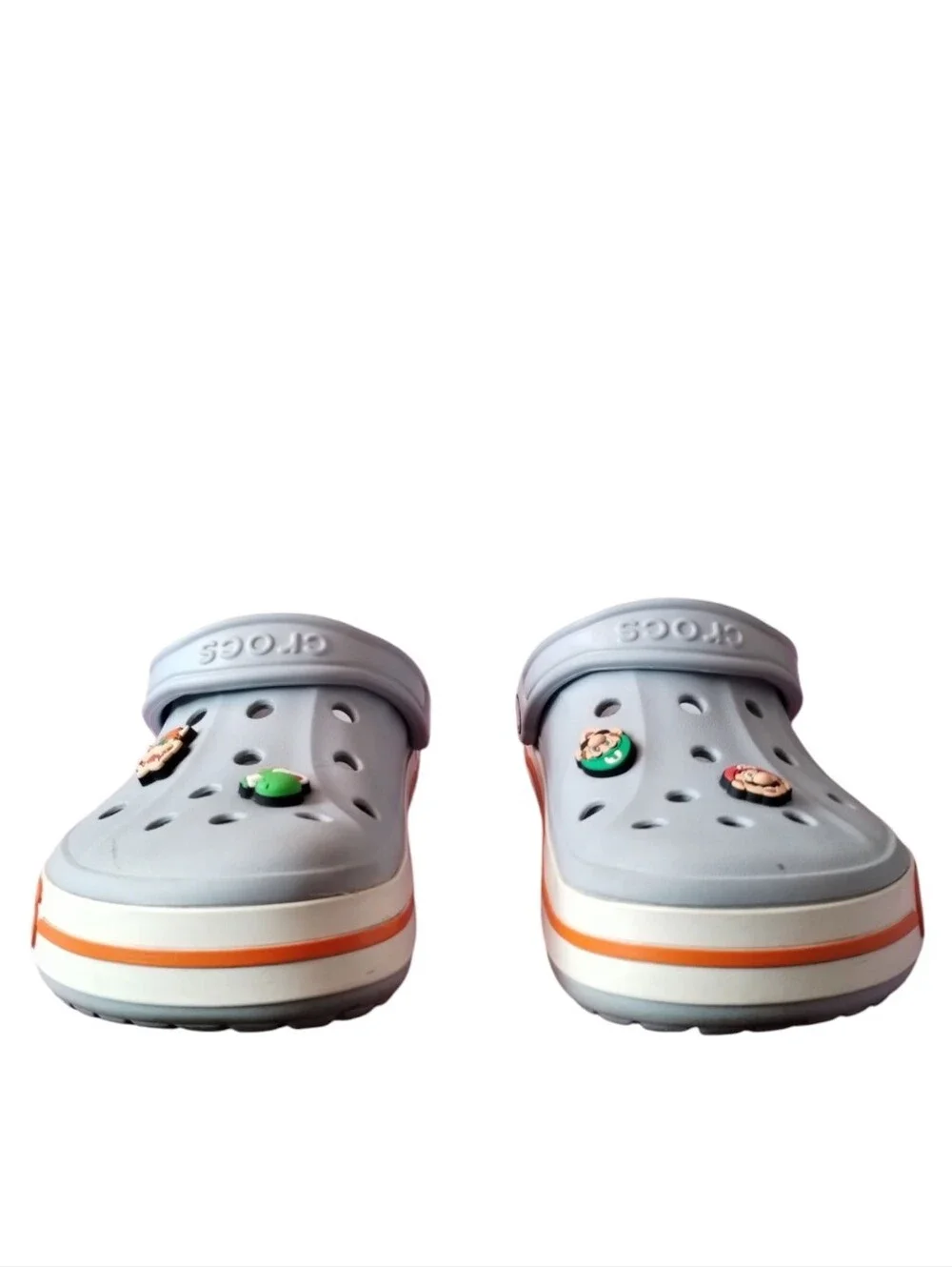 Crocs Bayaband Clog Grey/Orange Unisex Men's 8 Women's 10‎ Comfort